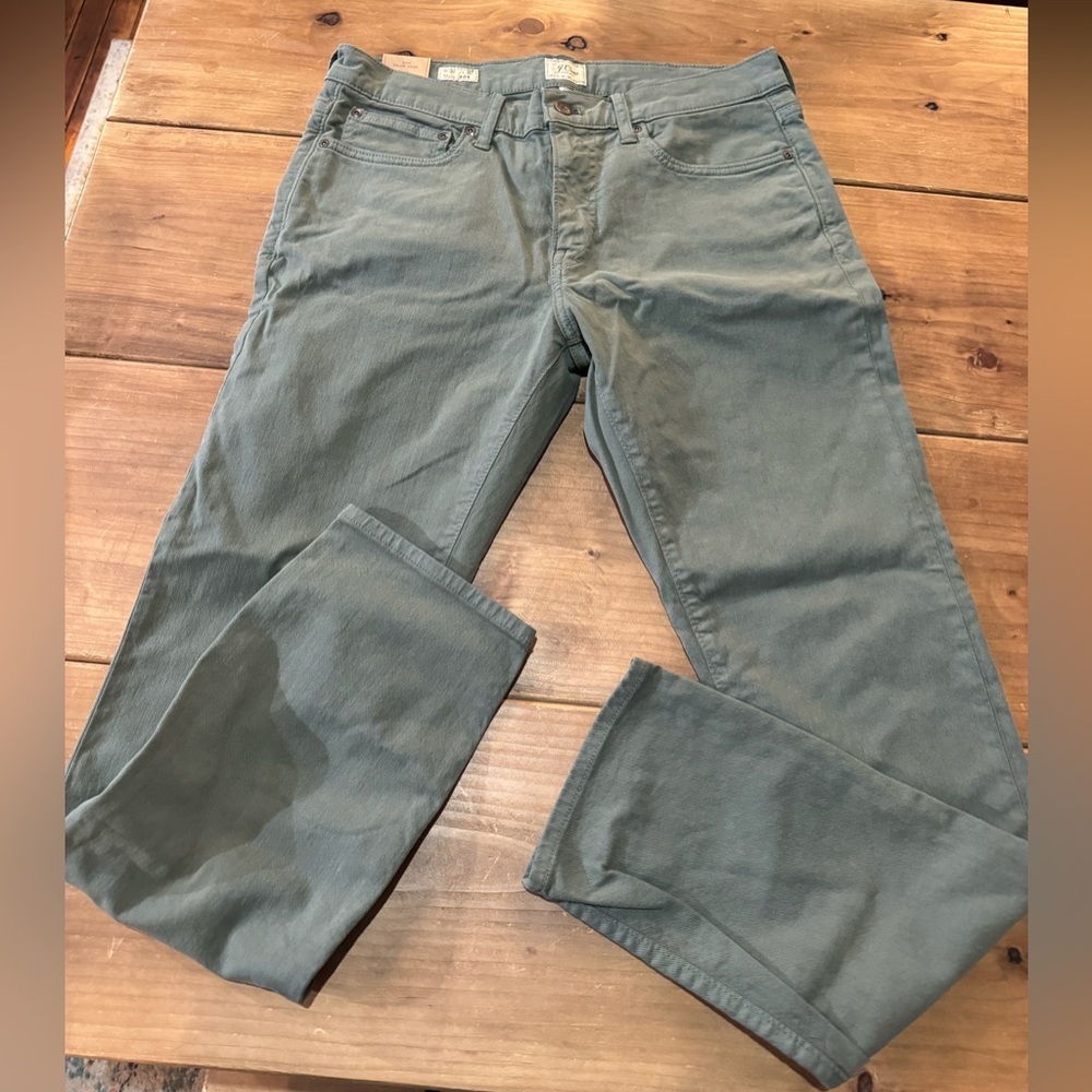 J Crew Men’s Stretch Jeans/Slacks, Green, size 32x32, NWT